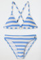 Schiesser Bustier-Bikini Wirkware recycelt LSF40+ Streifen hellblau - Aqua Teen Girls Bis zu 60% Rabatt