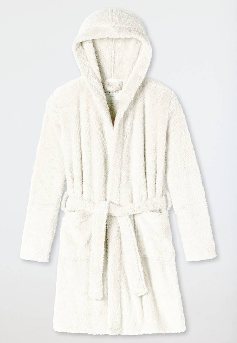 Schiesser Bademantel Teddy-Fleece off-white - Original Classics Vierteljährliche Förderung