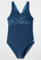 Schiesser Badeanzug Wirkware recycelt LSF40+ Racerback Sport blau - Aqua Teen Girls Discount Store für neue Produkte