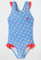 Schiesser Badeanzug Wirkware Punkte Rüschen hellblau - Aqua Kids Girls Super Rabatt