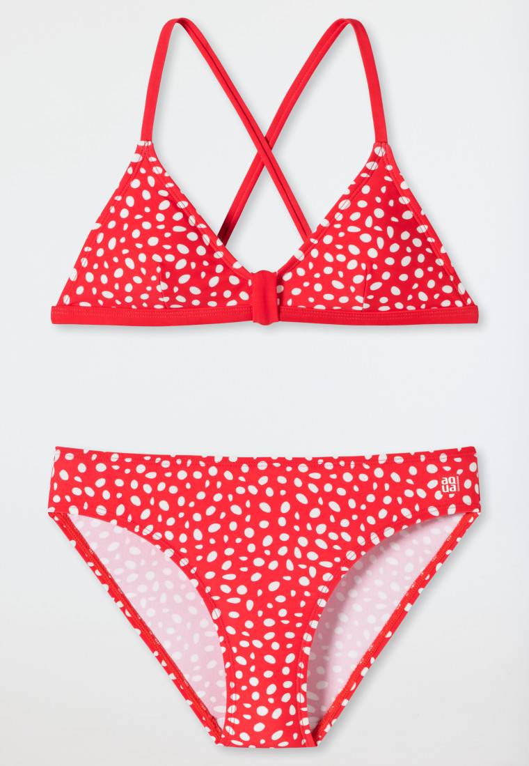 Schiesser Bustier-Bikini Wirkware recycelt LSF40+ Punkte rot - Diver Dreams Kostenloser Versand international