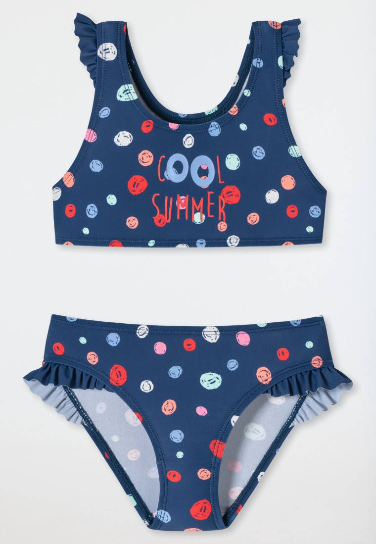 Schiesser Bustier-Bikini Wirkware recycelt LSF40+ Racerback Punkte Rüschen mehrfarbig - Cat Zoe Online