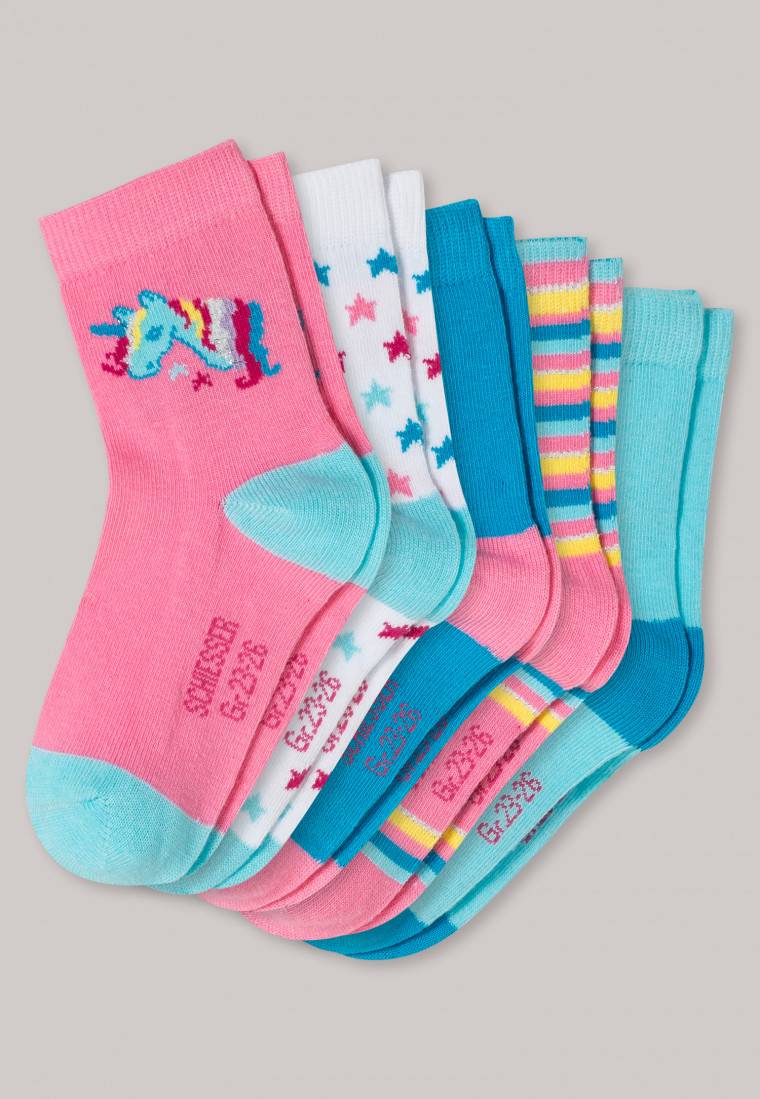 Schiesser Mädchensocken 5er-Pack mehrfarbig - Einhorn Outlet