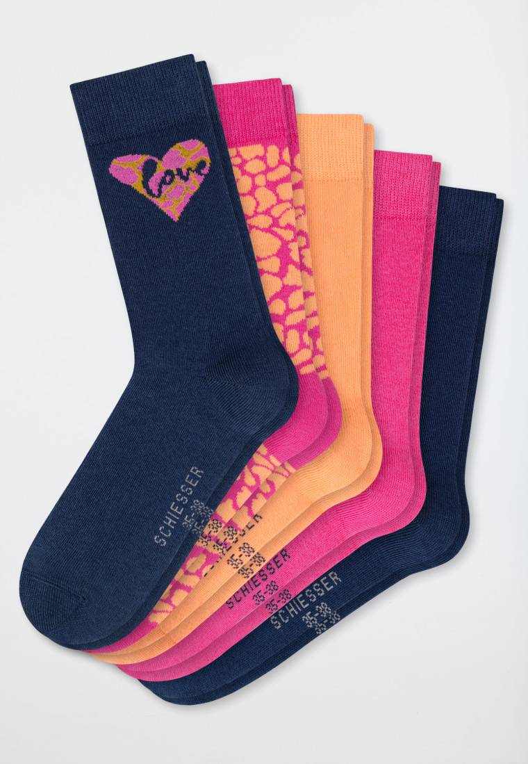 Schiesser Mädchenstrümpfe 5er-Pack mehrfarbig - Love Verkauf