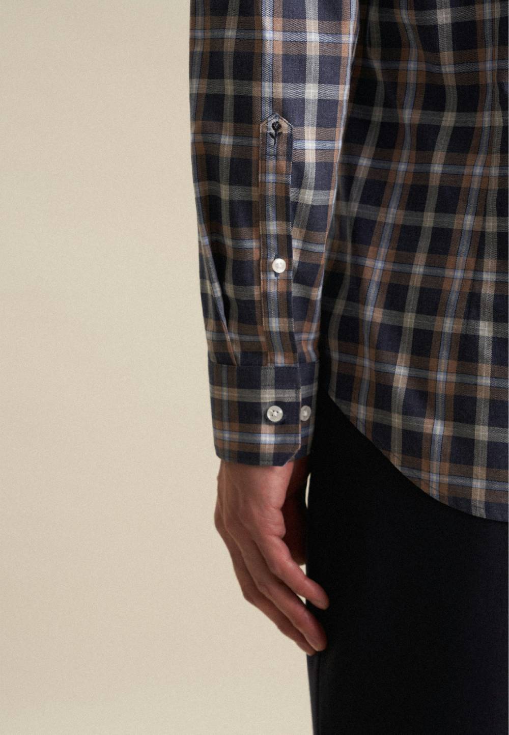 Seidensticker Fil a fil Flanellhemd in Shaped mit Button-Down-Kragen 2025