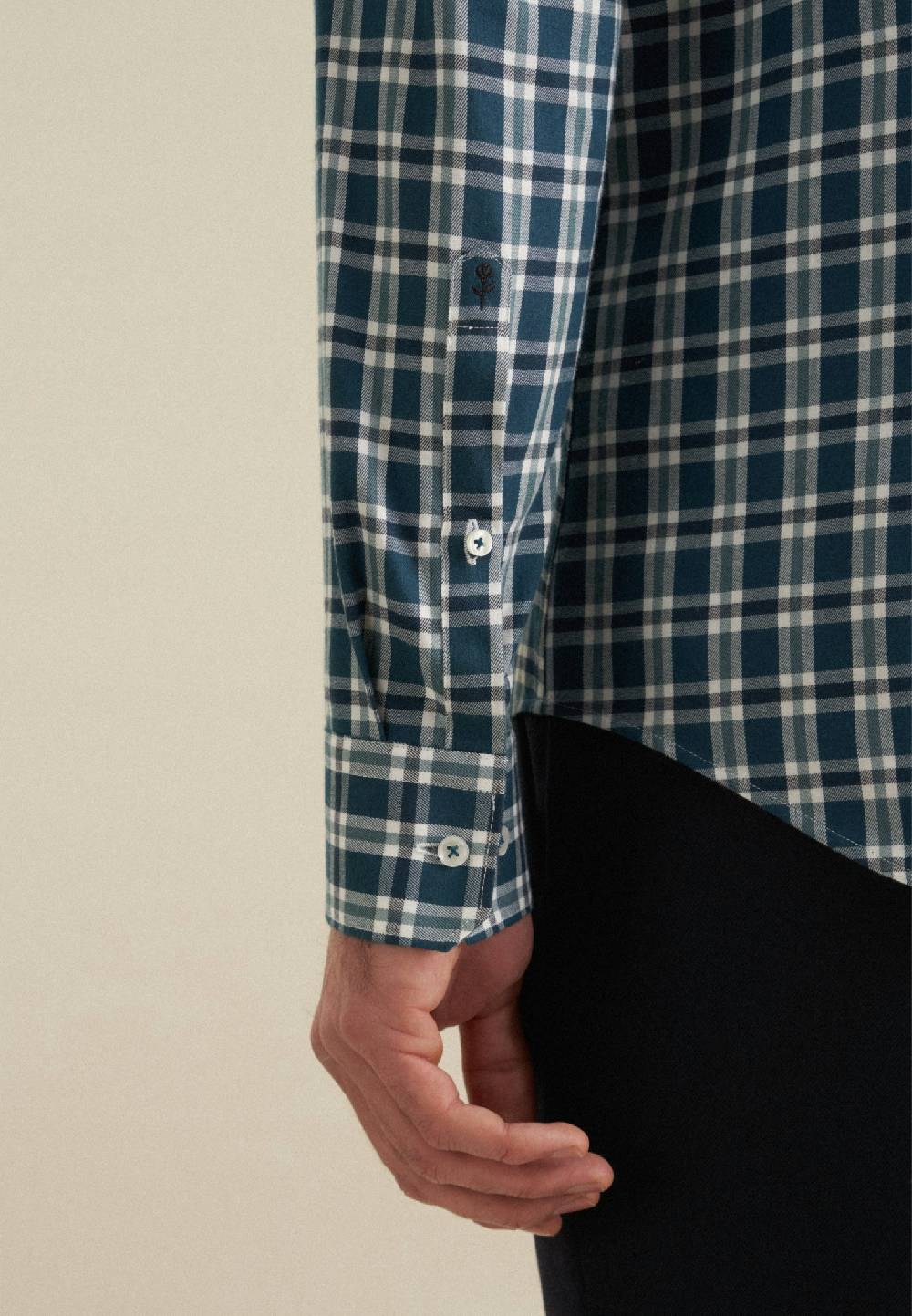 Seidensticker Flanell Flanellhemd in Slim mit Button-Down-Kragen Blitzverkäufe