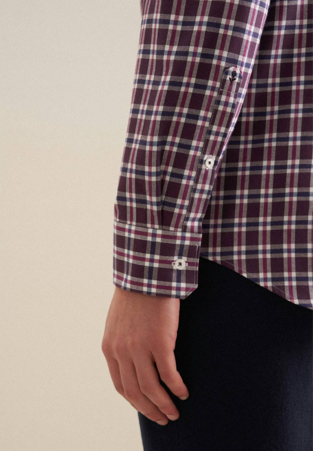 Seidensticker Flanell Flanellhemd in Slim mit Button-Down-Kragen Kostenloser Versand