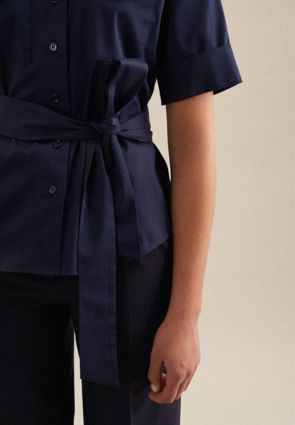 Seidensticker Kurzarm Satin Hemdbluse Nur für heute
