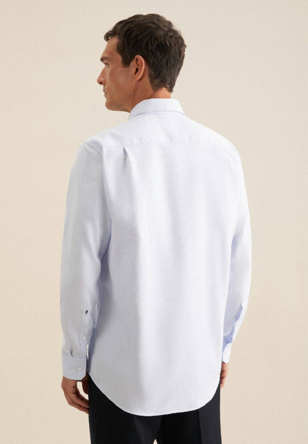 Seidensticker Bügelfreies Struktur Business Hemd in Regular mit Button-Down-Kragen Kostenloser Versand
