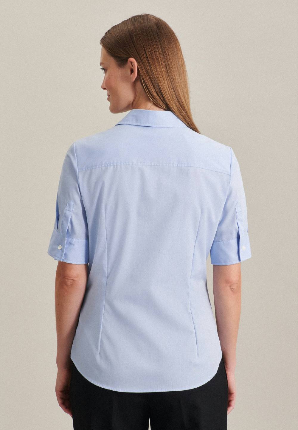 Seidensticker Bügelfreie Kurzarm Popeline Hemdbluse im Angebot