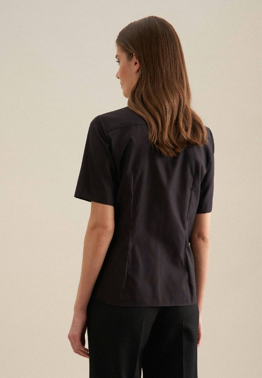 Seidensticker Bügelfreie Kurzarm Fil a fil Hemdbluse Bis zu 60% Rabatt