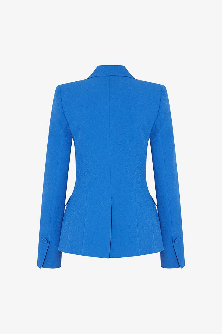 ﻿Sly 010 Einreihiger Blazer mit Pattentaschen aus Crêpe-Envers-Satin Super Sparpreis