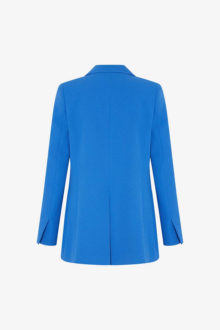 Sly 010 Lang geschnittener knopfloser Blazer aus Crêpe-envers-Satin Kostenlose Rückgabe