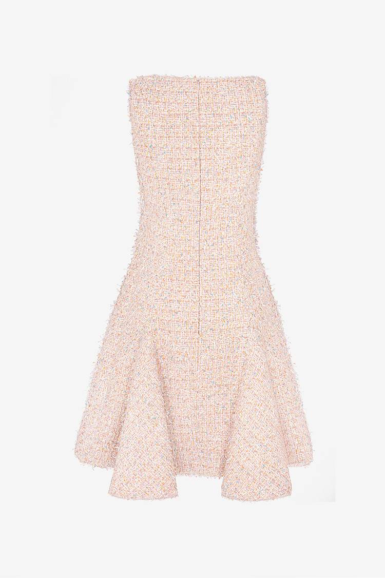 Sly 010 Tweed-Kleid mit Godet-Falten Begrenztes Angebot