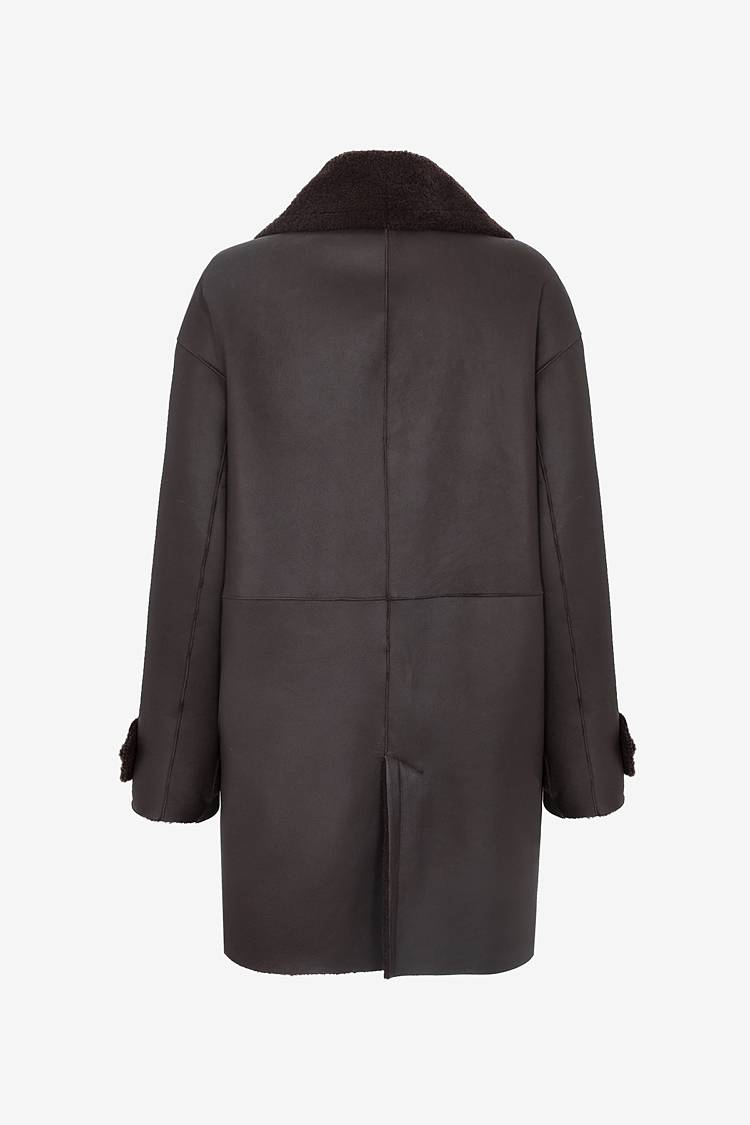 Sly 010 Ledermantel mit Lammfell Black Friday