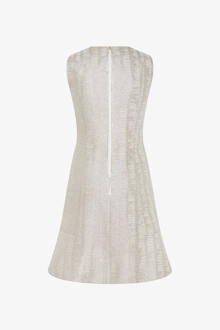 Sly 010 Tailliertes Kleid aus funkelndem Lurex-Jacquard Nur für heute