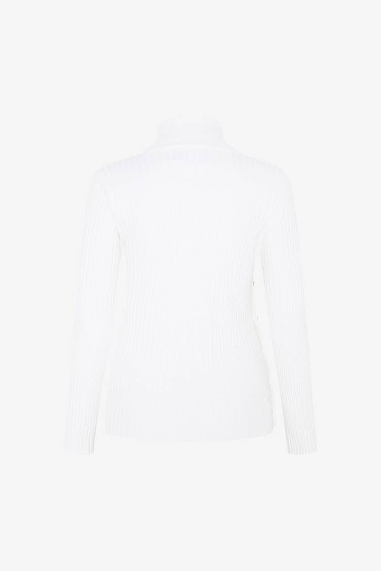 Sly 010 Rollkragenpullover mit Zierknöpfen Discount Store für neue Produkte
