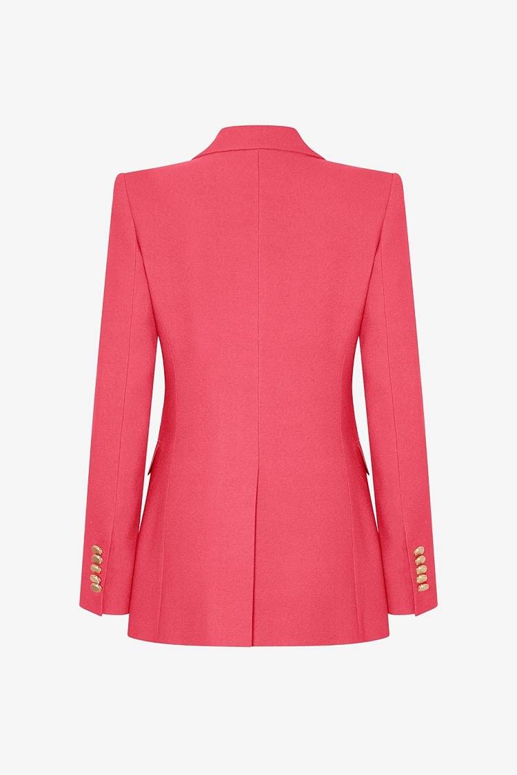 Sly 010 Taillierter Einknopf-Blazer aus Crêpe-Envers-Satin Saisonale Angebote