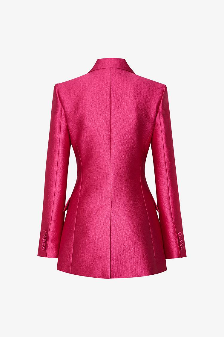Sly 010 Asymmetrischer taillierter Blazer aus Taft Wochenangebot