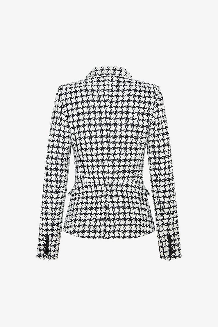 Sly 010 Doppelreihiger Tweedblazer mit Goldknöpfen Verkauf