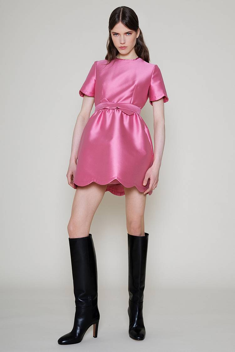 Sly 010 Verspieltes Kleid aus Seidentaft Kostenloser Versand