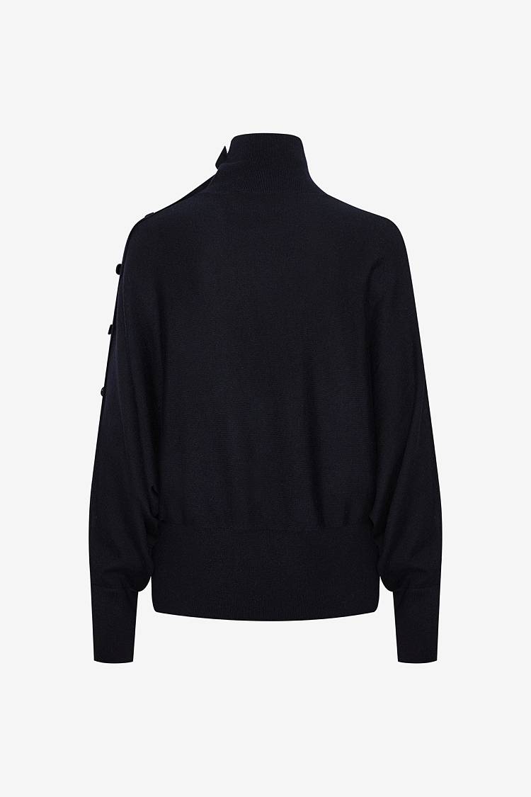 Sly 010 Rollkragenpullover mit Zierknöpfen Saisonale Angebote