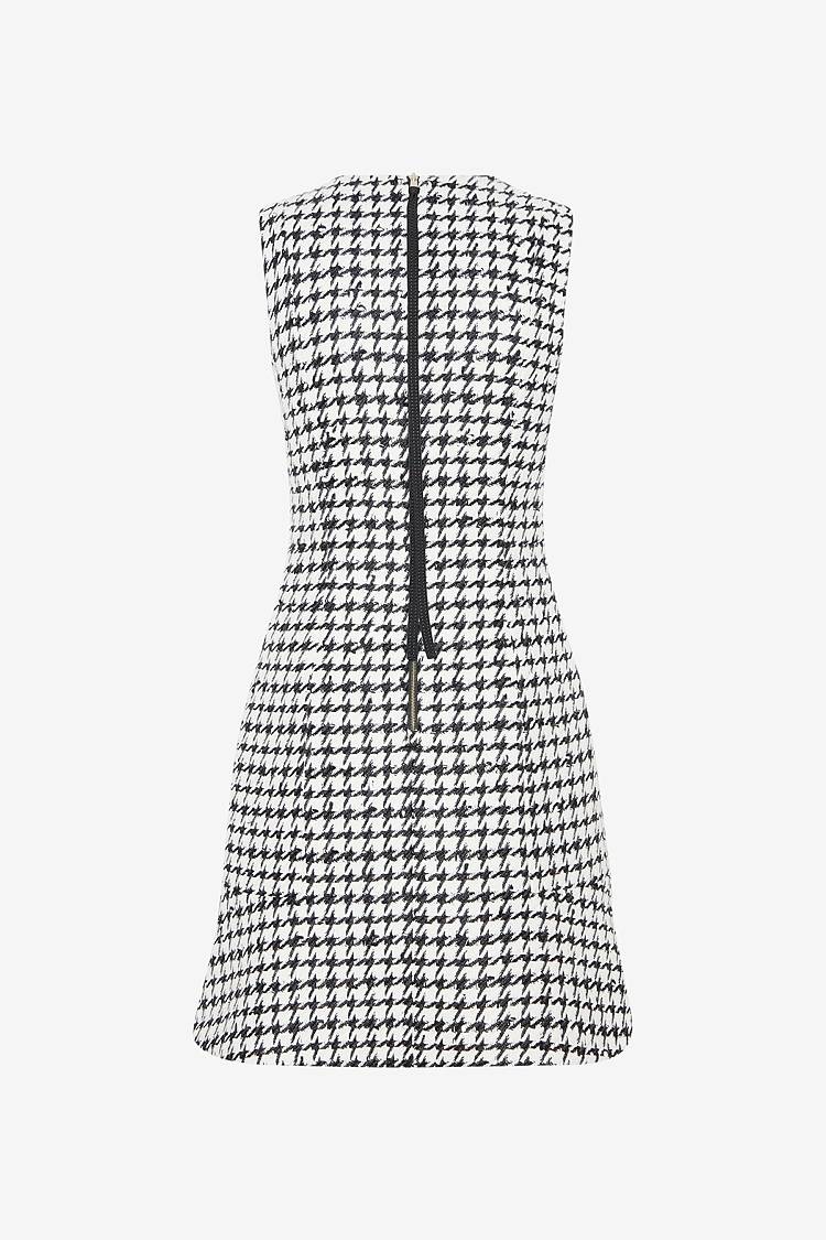 Sly 010 Ärmelloses tailliertes Tweedkleid Nur noch ein Tag übrig