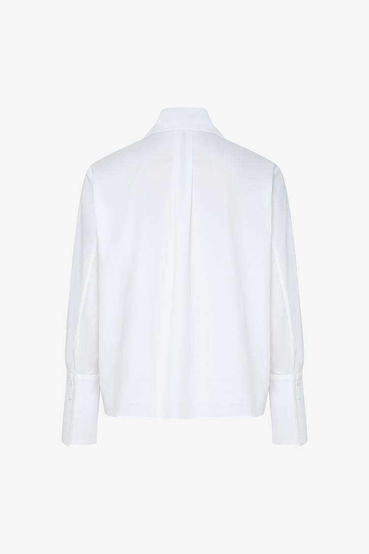 Sly 010 Baumwoll-Bluse mit Schalkragen Preisnachlass
