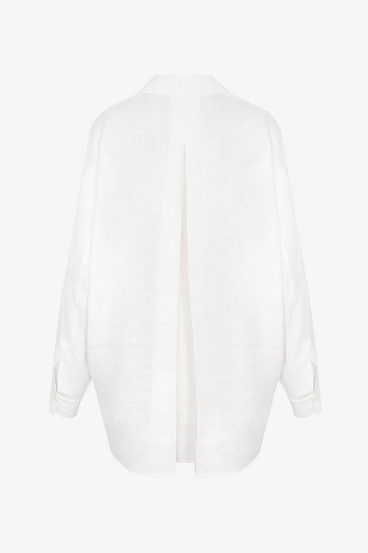 Sly 010 Baumwollbluse mit offenem Hemdkragen Schlussverkauf