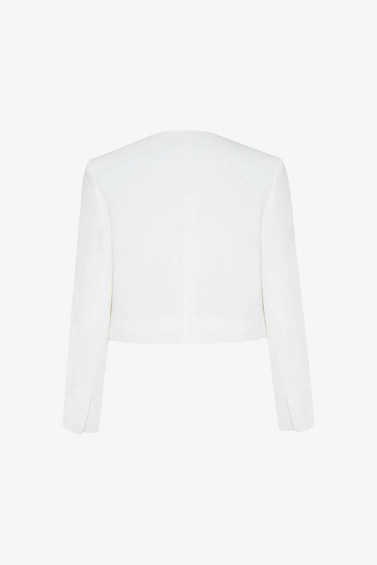 Sly 010 Kurze Jacke aus Crêpe-Envers-Satin Kostenloser Versand