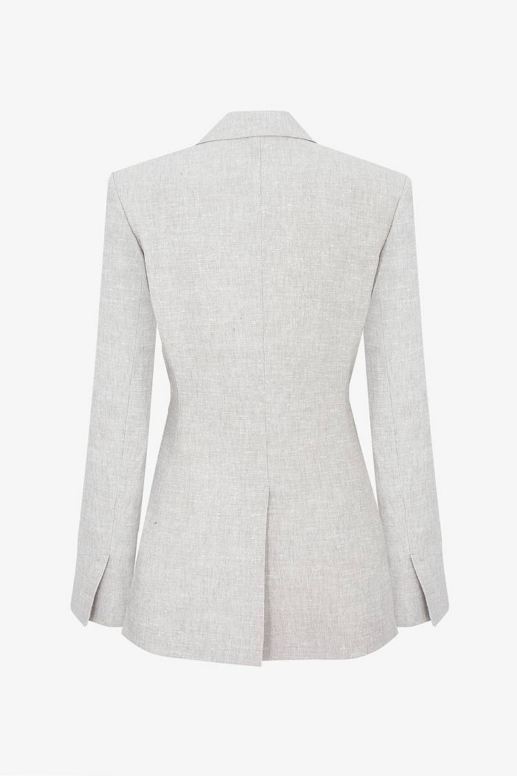 Sly 010 Blazer mit Volant aus Leinengemisch Fabrik Onlineshop