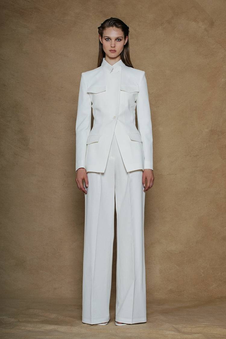 Sly 010 Taillierter Blazer aus Baumwoll-Crêpe Tiefpreis