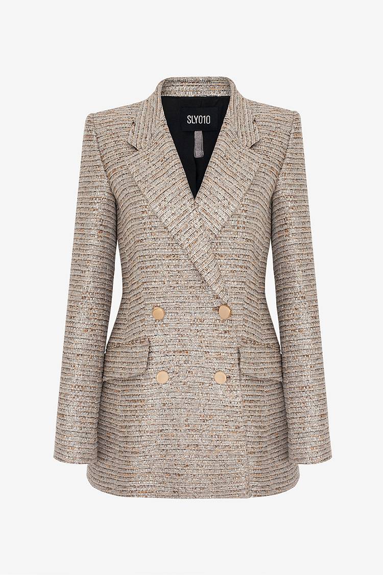 Sly 010 **Doppelreihiger Blazer aus Tweed** Letzte 3 Tage