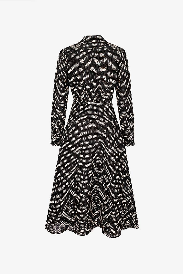 Sly 010 Midi-Wickelkleid mit grafischem Muster Kostenloser Versand international