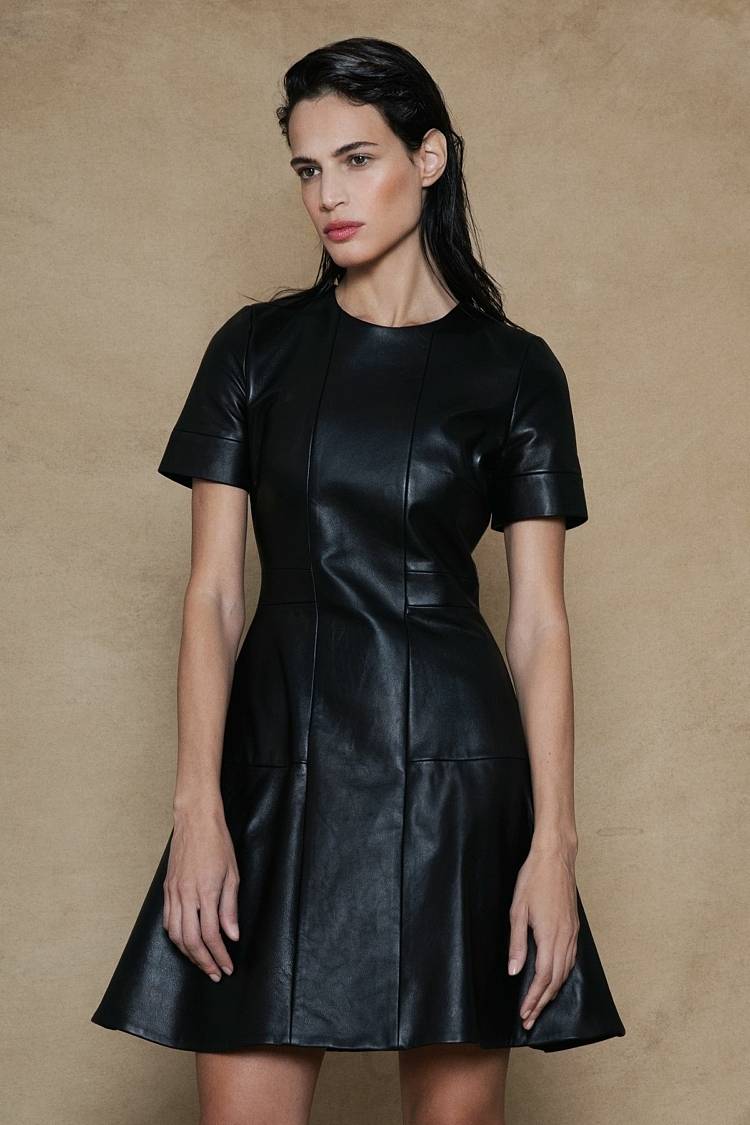 Sly 010 Kleid aus Nappaleder Kostenloser Versand
