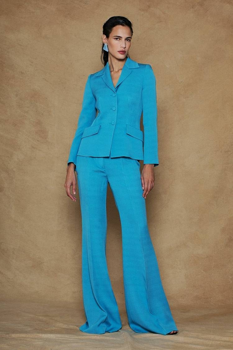 Sly 010 Einreihiger Blazer aus Crêpe-envers-Satin Rabatt