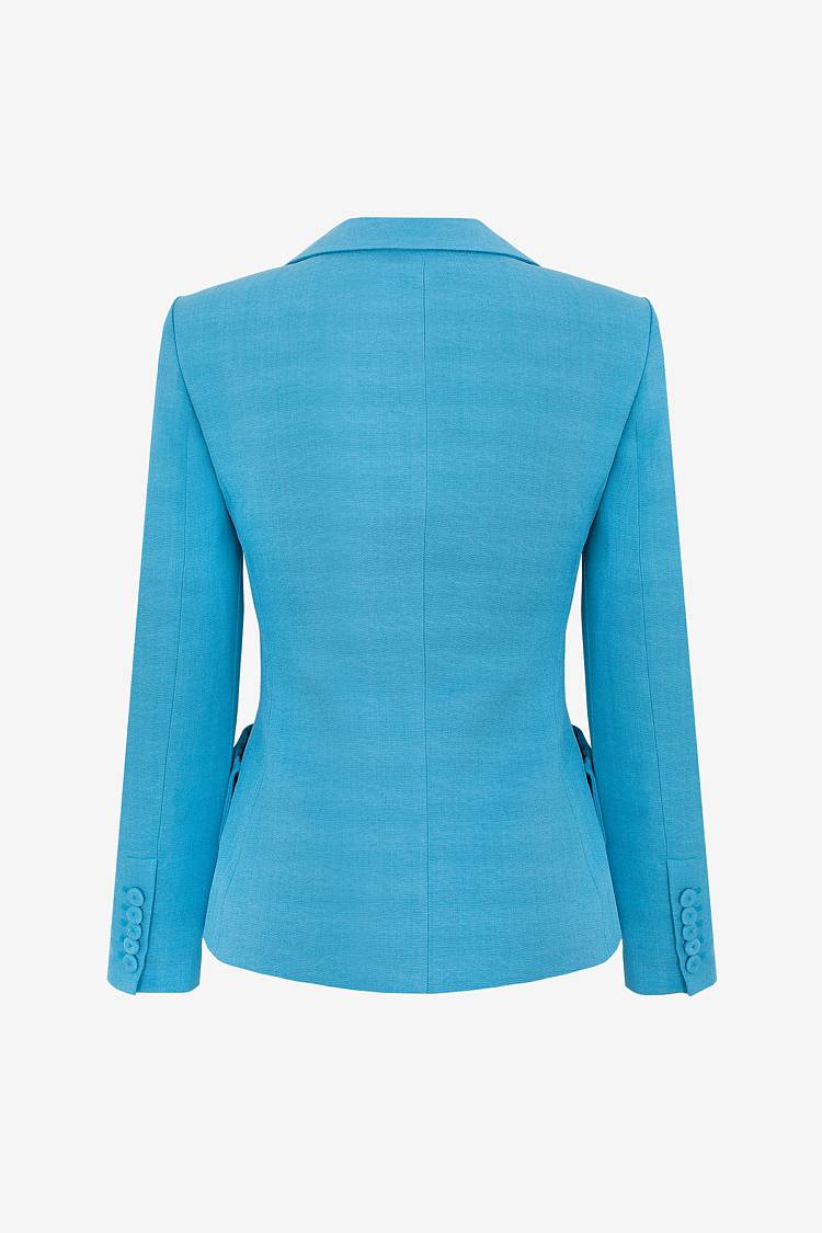 Sly 010 Einreihiger Blazer aus Crêpe-envers-Satin Rabatt