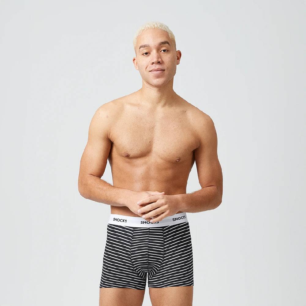 Snocks Boxershorts mit Streifen aus Bio-Baumwolle Fabrikverkauf