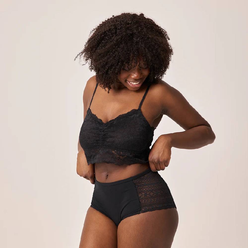 Snocks High Waist Hipster Panties mit Spitze aus Bio-Baumwolle Begrenzt auf 3 Tage