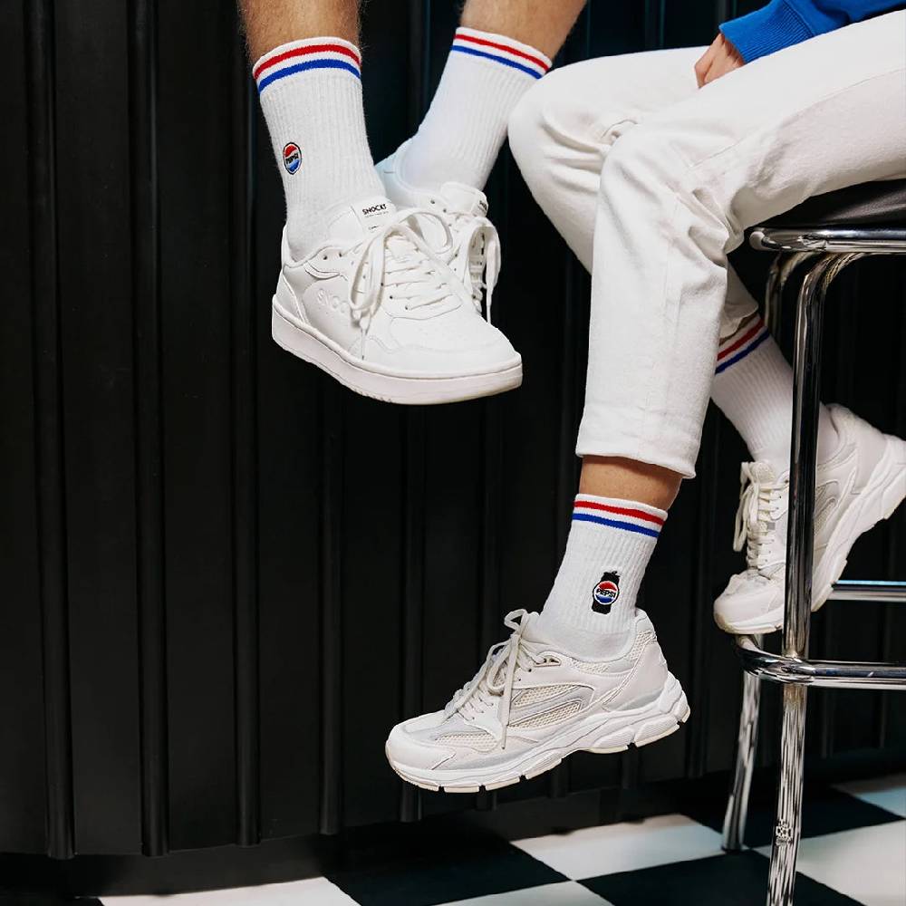 Snocks Hohe Sportsocken mit Streifen aus Bio-Baumwolle 2025