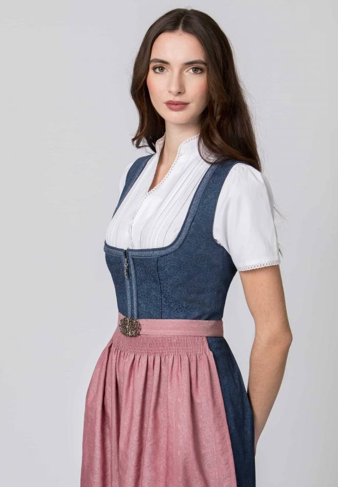 Stockerpoint Dirndl Roseline blau-altrosa 30 zollfrei
