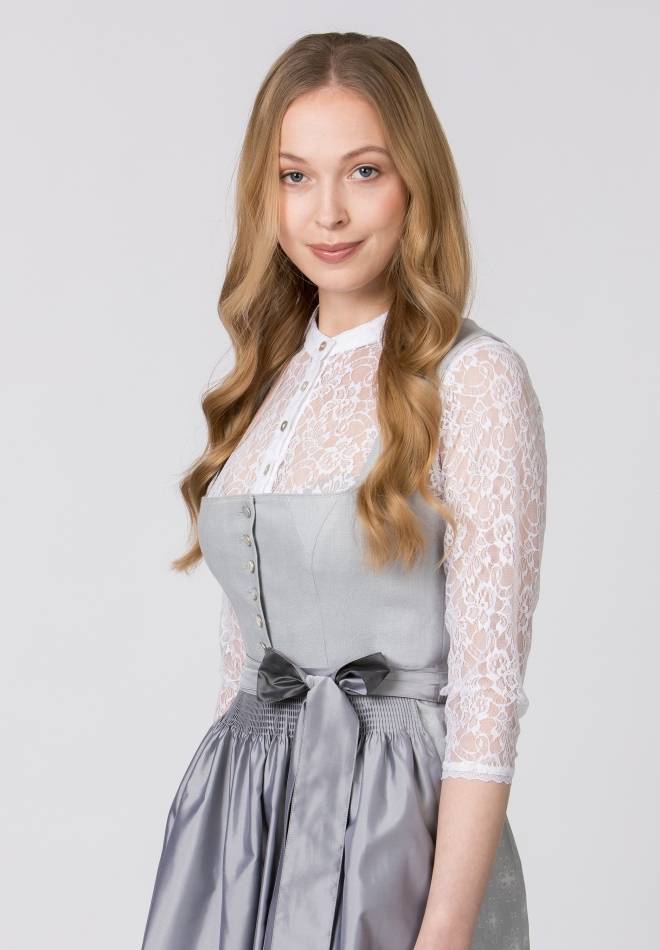 Stockerpoint Dirndl Audrey hellgrau 34 Fabrikverkauf