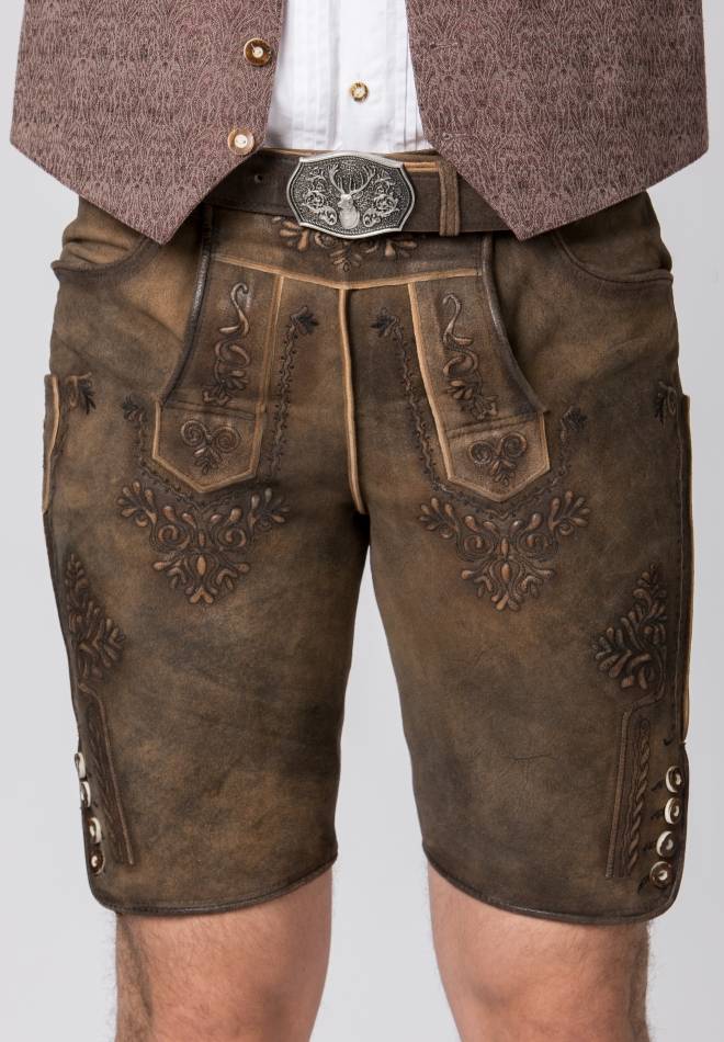 Stockerpoint Lederhose Artur muskat gespeckt 44 Riesige Rabatte