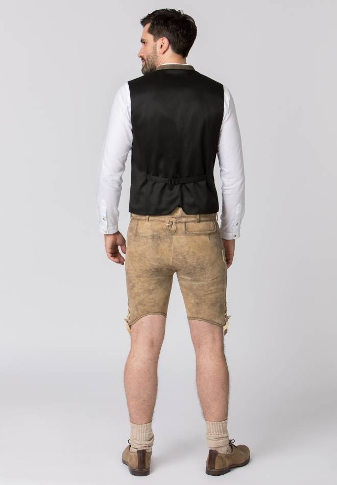 Stockerpoint Lederhose Girgl senf gespeckt-grau 44 Black Friday Preise