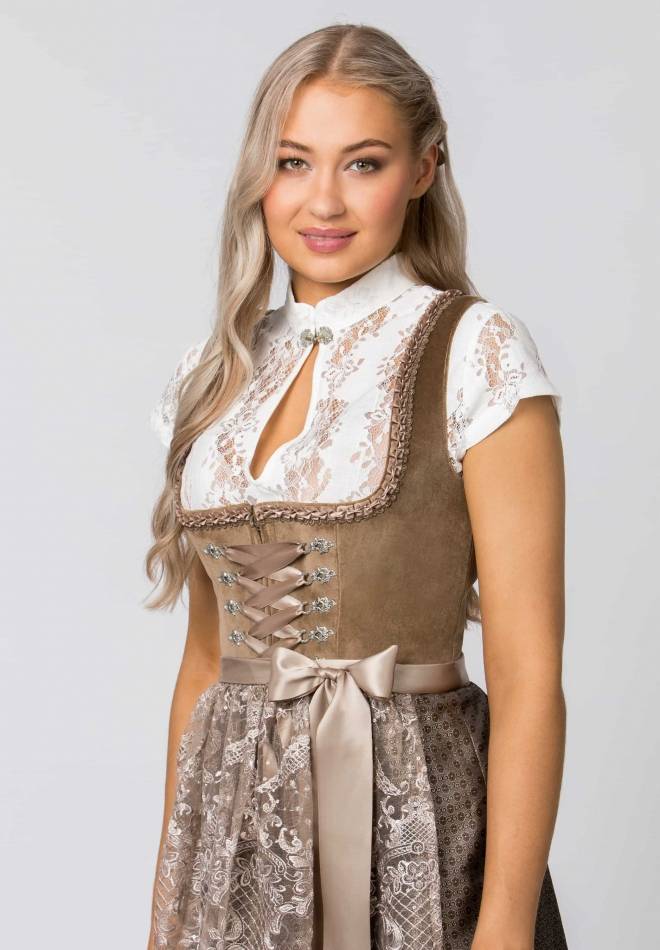 Stockerpoint Dirndl Loredana taupe 30 Blitzverkäufe