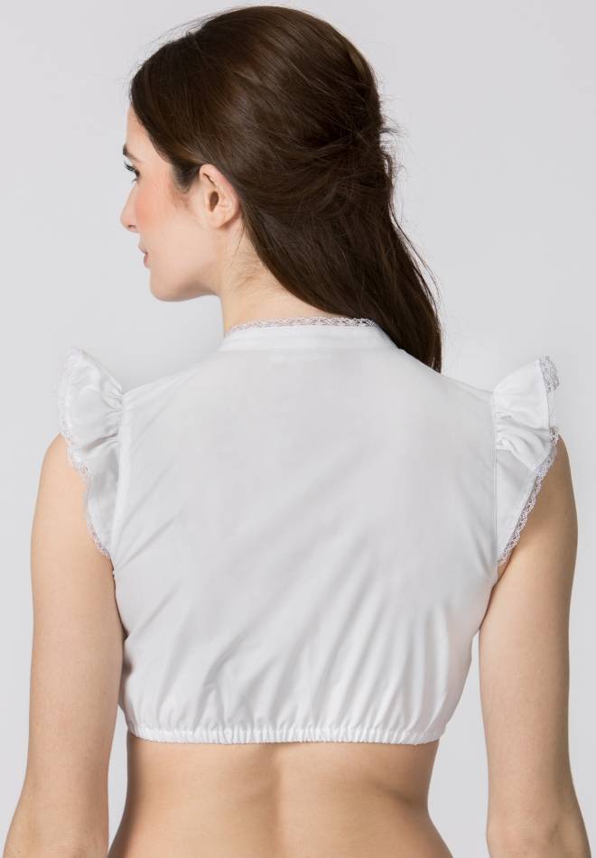 Stockerpoint Dirndlbluse Satine weiss 30 Sonderangebot der Fabrik