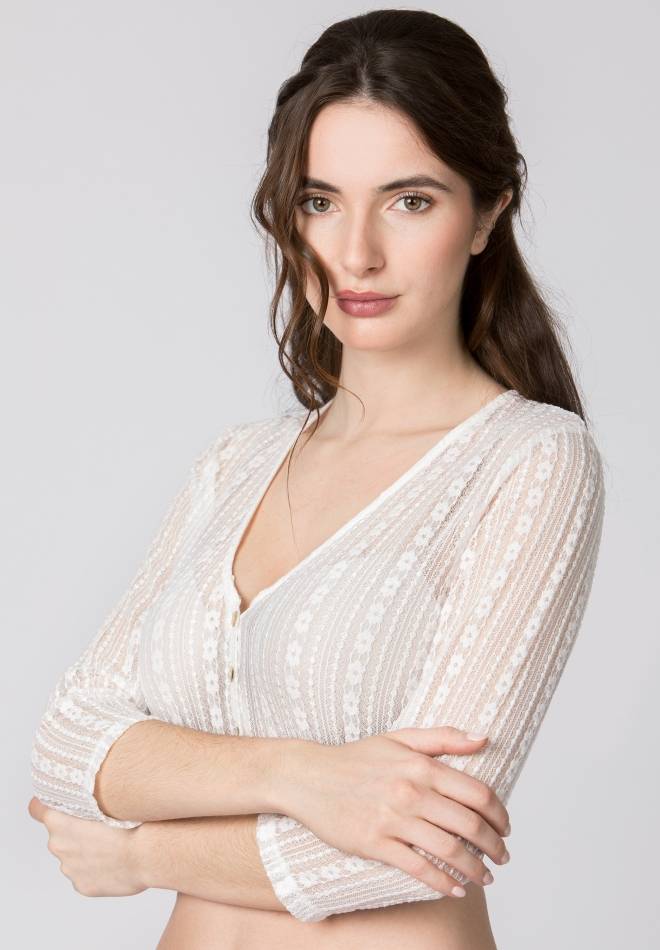 Stockerpoint Dirndlbluse Nelly creme 36 Nur noch ein Tag übrig