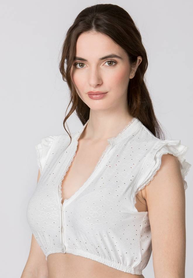 Stockerpoint Dirndlbluse Oriana weiss 32 Super Rabatt