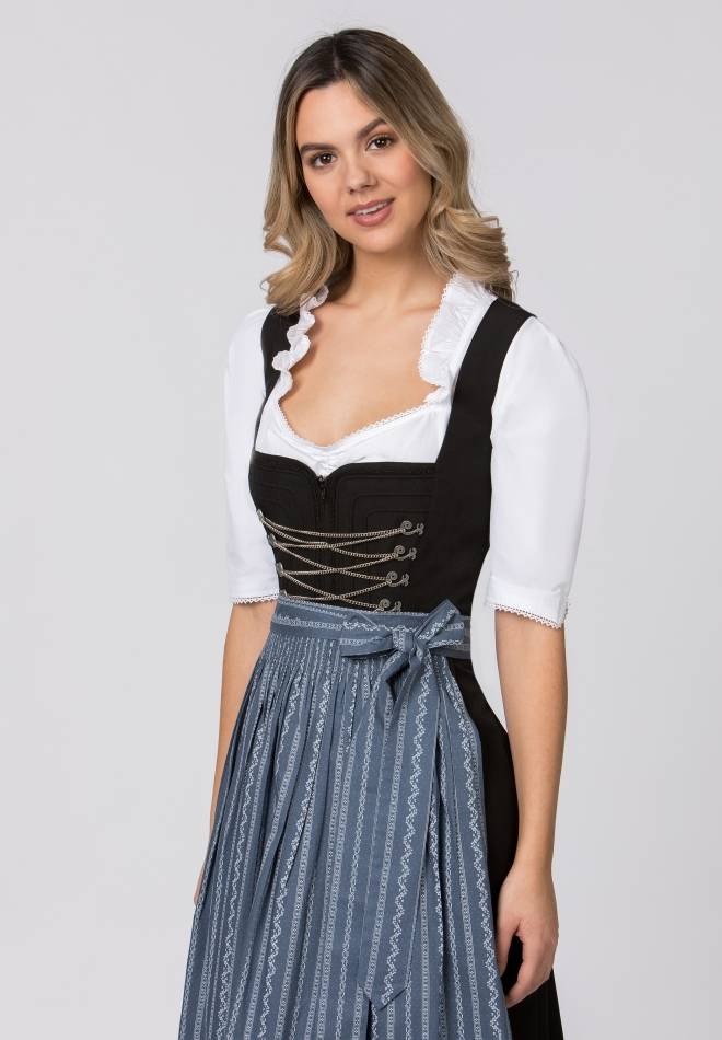 Stockerpoint Schürze Claire rauchblau 1 (34-38) Vatertagsangebot