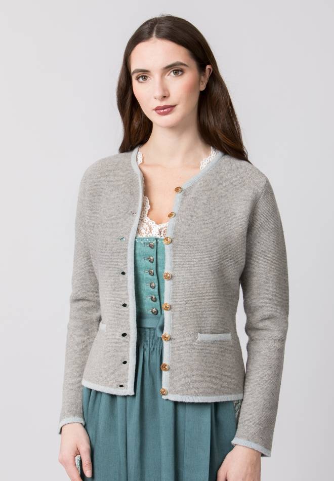 Stockerpoint Jacke Caro grau-hellblau 34 Neueste Stile